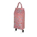Pink Dots foldable shopping trolley
