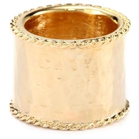 custom puzzle rings Lisa Stewart Hammered Cocktail Band with 