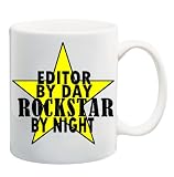 EDITOR BY DAY ROCKSTAR BY NIGHT Mug Coffee Cup 11 oz
