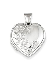 Sterling Silver 18mm Heart Locket. Metal Wt- 1.62g