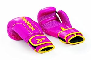 Reebok Leather - Guantes de boxeo, tamaño 0, 24 l, color rosa