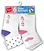 Hanes Girls' Toddler 6-Pack Turncuff Socks, Assorted Colors, 2T-3T