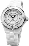 Chanel J12 Diamond White Ceramic Midsize Unisex Watch H1629