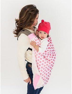 Reversible Infant 4-in-1 Blanket on the Go in Pink Ombre | Measures 32" L x 28" W