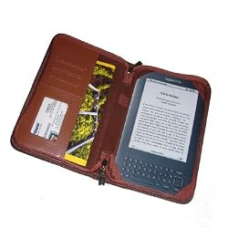 TrendyDigital Folio Case for Kindle 3 (Third Generation Kindle, Kindle Wi-Fi, or Kindle 3G + Wi-Fi , 6 Display), Brown