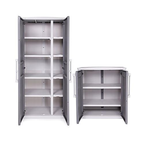 Keter Optima Set aus Schrank und Beistellschrank Outdoor