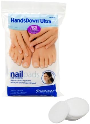 Graham CASE of HandsDown Professional Beauty Product Nail 240 Count Cotton Round