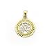 10K Gold Pendant Love Heart Two Tone Gold Charm
