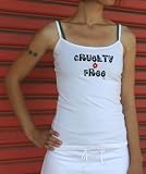 CRUELTY-FREE Women's Flower Power White Tank