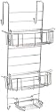 Zenith Products 7803SS Bathstyles Over-the-Shower Door Caddy, Chrome