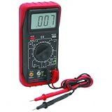 11 Function Digital Multimeter with 3.5 LED Display Measures AC/DC voltage, AC/DC current, frequency, resistance, transistor and diode, capacitance, temperature and audible continuity