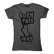 Bravado Damen T-Shirt, Lady GaGa - BTW Graffiti, Gr. 36/38 (M), Grau (grau)