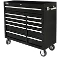 HOMAK BK04011410 41-Inch SE Series 11-Drawer Roller Cabinet - Black