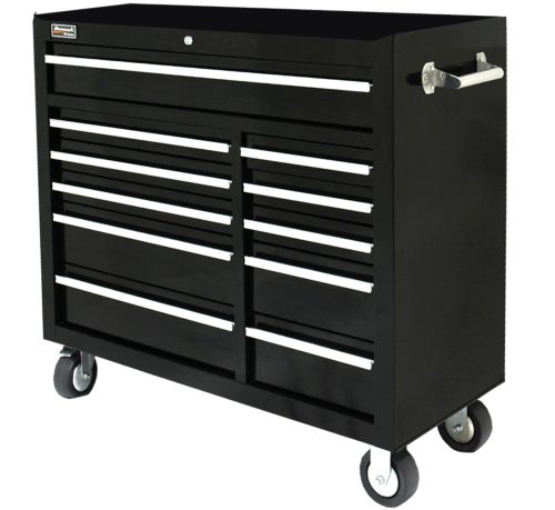 HOMAK BK04011410 41-Inch SE Series 11-Drawer Roller Cabinet - Black