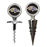 Baltimore Ravens Cork Screw and Wine Bottle Topper Set
