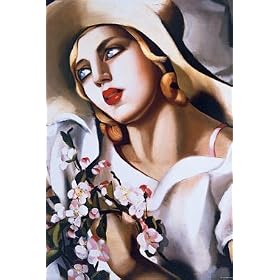 'Portrait of a Young Girl' by Tamara De Lempicka - High Quality Fine Art Print (image size 61 cm W x 91 cm H)
