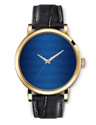 SPRAWL Aanalog Fashion Series Gold Ladies Watches of Genuine Black Leather Strap,Unique Wrist Watch for Women Girls Designed with blue Stripes