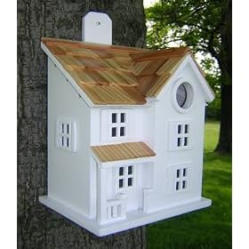 Home Bazaar HB-9041WS Townhouse Birdhouse - White by Home Bazaar