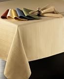 Bardwil Accents Oblong Table Cloth 70 x 84 Oval Tablecloth Black