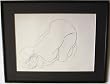 Figure Drawing, Original Pencil Sketch By Carmel Art Association Artist Victor Di Gesu - Framed Artwork
