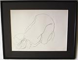 Figure Drawing, Original Pencil Sketch By Carmel Art Association Artist Victor Di Gesu - Framed Artwork