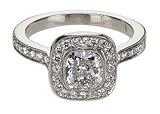 18k White Gold Cushion Cut Diamond Ring (GIA Certified 1.15 ct, H Color, VS1 Clarity), Size 6