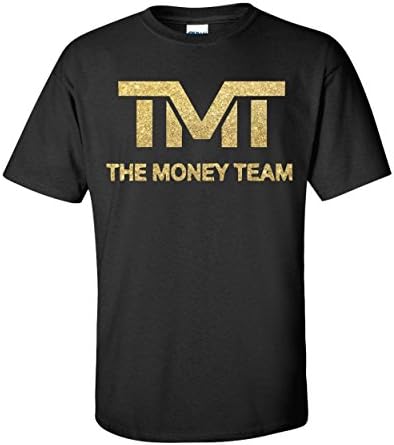 The Money Team Mens Gold Font T-shirt Black (Medium)