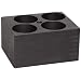 Talboys 949126 Anodized Aluminum Standard Test Tube Single Heat Block, 4 Well, 35.0mm Well Diameter, 3.75" Length x 3" Width x 2" Height, For 35mm Tube