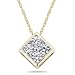 10k Choice of White or Yellow Gold 4-Stone Diamond Square Cluster Pendant (1/4 cttw, I-J Color, I2-I3 Clarity)