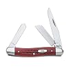 Case Cutlery 786 Case Pocket Worn Old Red Medium Stockman Pocket Knife with Stainless Steel Blades, Old Red Bone