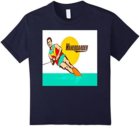 Kids Wake Board Man T-Shirt 10 Navy