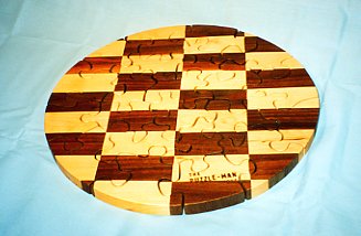 41lnFlnIfmL Wooden Educational Jig Saw Puzzle   18 Circle, Maple & Walnut, Oiled