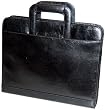Bugatti Black Italian Leather Portfolio Ring Bimder