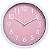 HITOTM Modern Colorful Silent Non-ticking Wall Clock- 10 Inches (Pink)