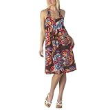Juniors' Mossimo Supply Co. X-Back Printed Baby Doll Dress - Brown/ Red/ Blue