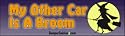 My Other Car Is A Broom - Funny Bumper Stickers (Medium 10x2.8 in.)