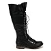 Breckelle Georgia-35 Lace Up Millitary Knee High Boot