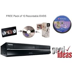 Toshiba DVR20 Built in Freeview Dvd/Vcr Recorder (725/643) Free Pk 10 Recordable DVDS.