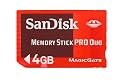 Carte M&eacute;moire Memory Stick Pro Duo 4 Go pour Sony PSP