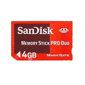 Carte M�moire Memory Stick Pro Duo 4 Go pour Sony PSP