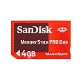 Sandisk 4GB Memory Stick Pro Duo MSPD Gaming Card For Sony PSP - Retail Pack