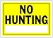 Hillman 840157 No Hunting Sign with Space for Fill In, Yellow and Black Aluminum Metal, 10x14 Inches 1-Sign