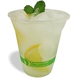 Jaya 100% Compostable PLA Clear Cold Cup, 12-Ounce, 1000-Count Case
