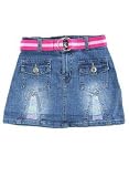 Girls' Cargo Pocket Jean Skirt w/ Embroidery