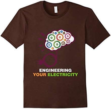 Men's Engineering your electricity, Electrical Engineer T-Shirt Medium Brown