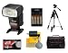Photo : Canon 580EX II Speedlite Flash + 4 Batteries & Charger + Tripod + Case for Canon Rebel XS, XSi, XT, XTi, EOS 1D, 5D, 20D, 30D & 40D EOS Digital SLR Cameras
