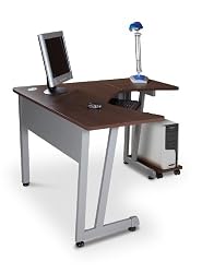 Delta Corner Desk - Chocolate Finish