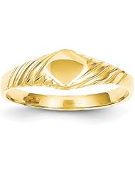 14k Yellow gold Childs Fancy Signet Ring