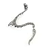Buyinhouse 2 PCS The Dragon's Lure Stud Antique Silver