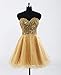 Clearbridal Women's Gold Sparkly Homecoming Dresses 2016 Prom Gowns CSD032
